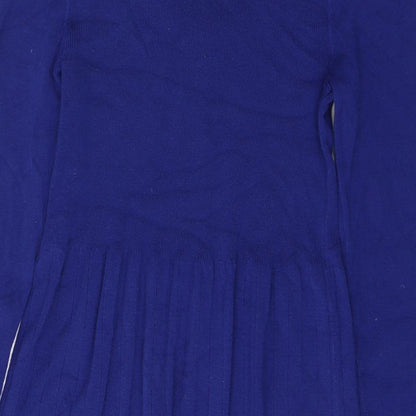 TU Womens Blue  Viscose Fit & Flare  Size 14  Round Neck Pullover