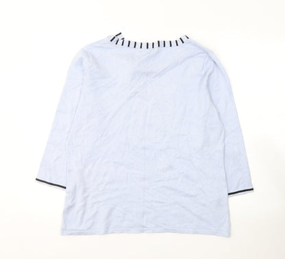 Womens UK Size 20 M&Co Blue Pullover Jumper