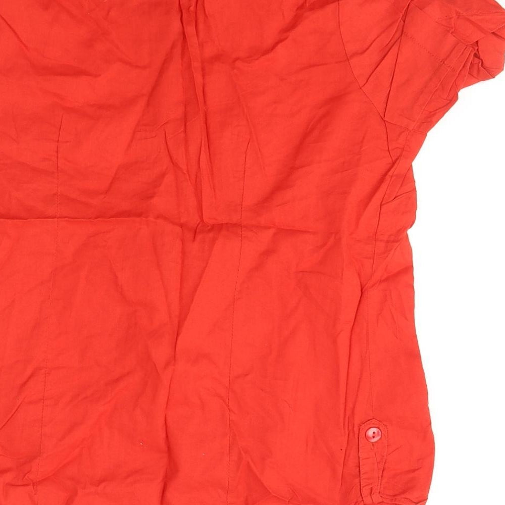 Womens UK Size 10 H&M Red Basic T-Shirt