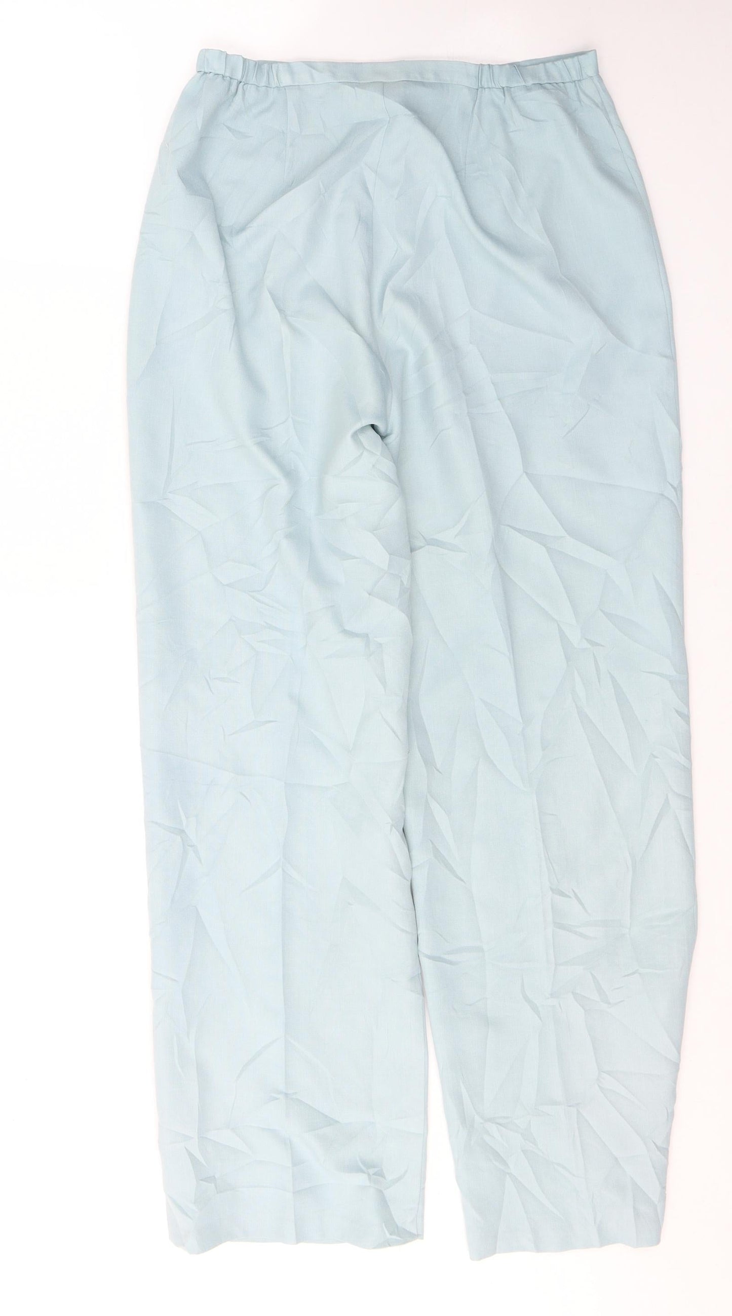 Womens UK Size 12 Plus Collection Regular Fit  Blue Trousers