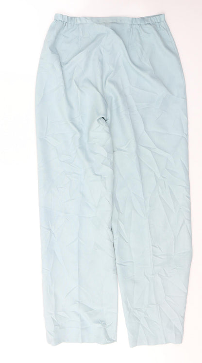 Womens UK Size 12 Plus Collection Regular Fit  Blue Trousers