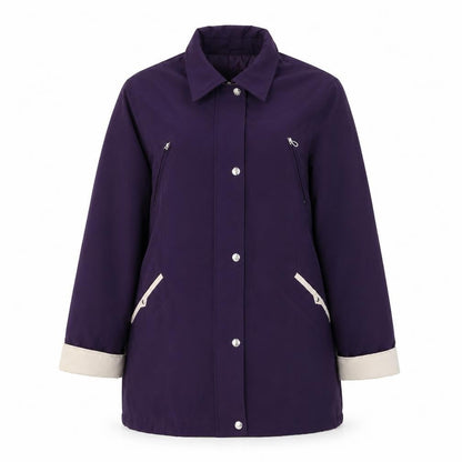 JBC Womens Purple   Overcoat Coat Size 12  Zip