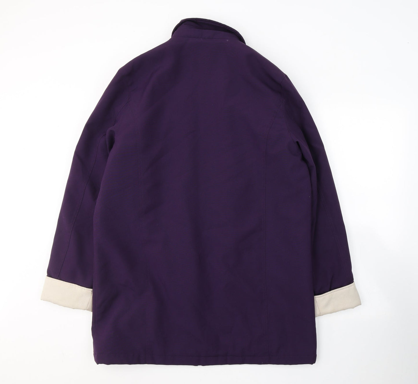 JBC Womens Purple   Overcoat Coat Size 12  Zip