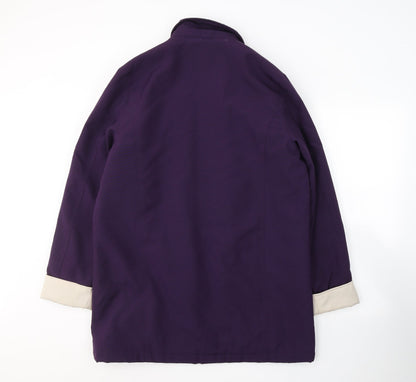 JBC Womens Purple   Overcoat Coat Size 12  Zip