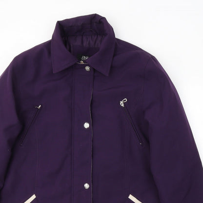 JBC Womens Purple   Overcoat Coat Size 12  Zip
