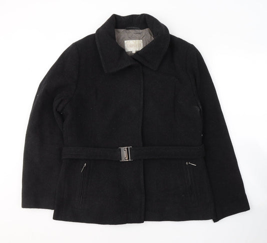 Lakeland Womens Black   Pea Coat Coat Size 14  Button