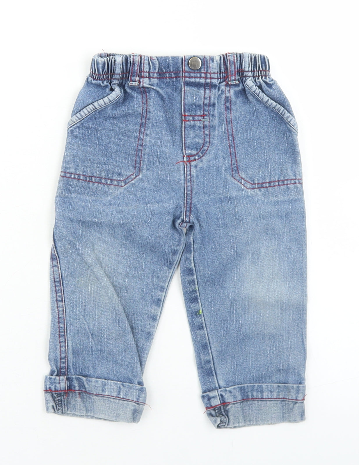 Aardvark Boys Blue  Cotton Capri Jeans Size 12 Months