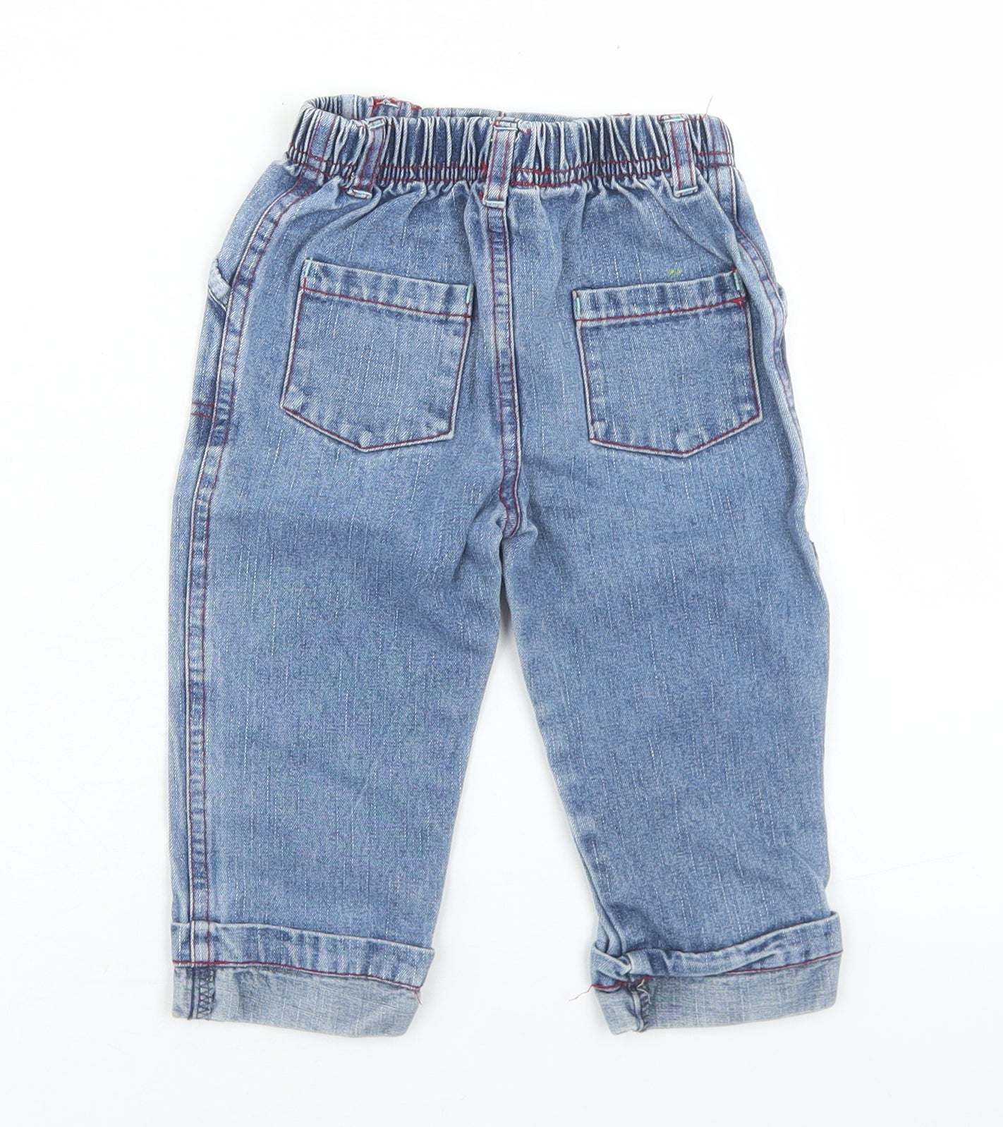 Aardvark Boys Blue  Cotton Capri Jeans Size 12 Months