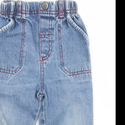 Aardvark Boys Blue  Cotton Capri Jeans Size 12 Months