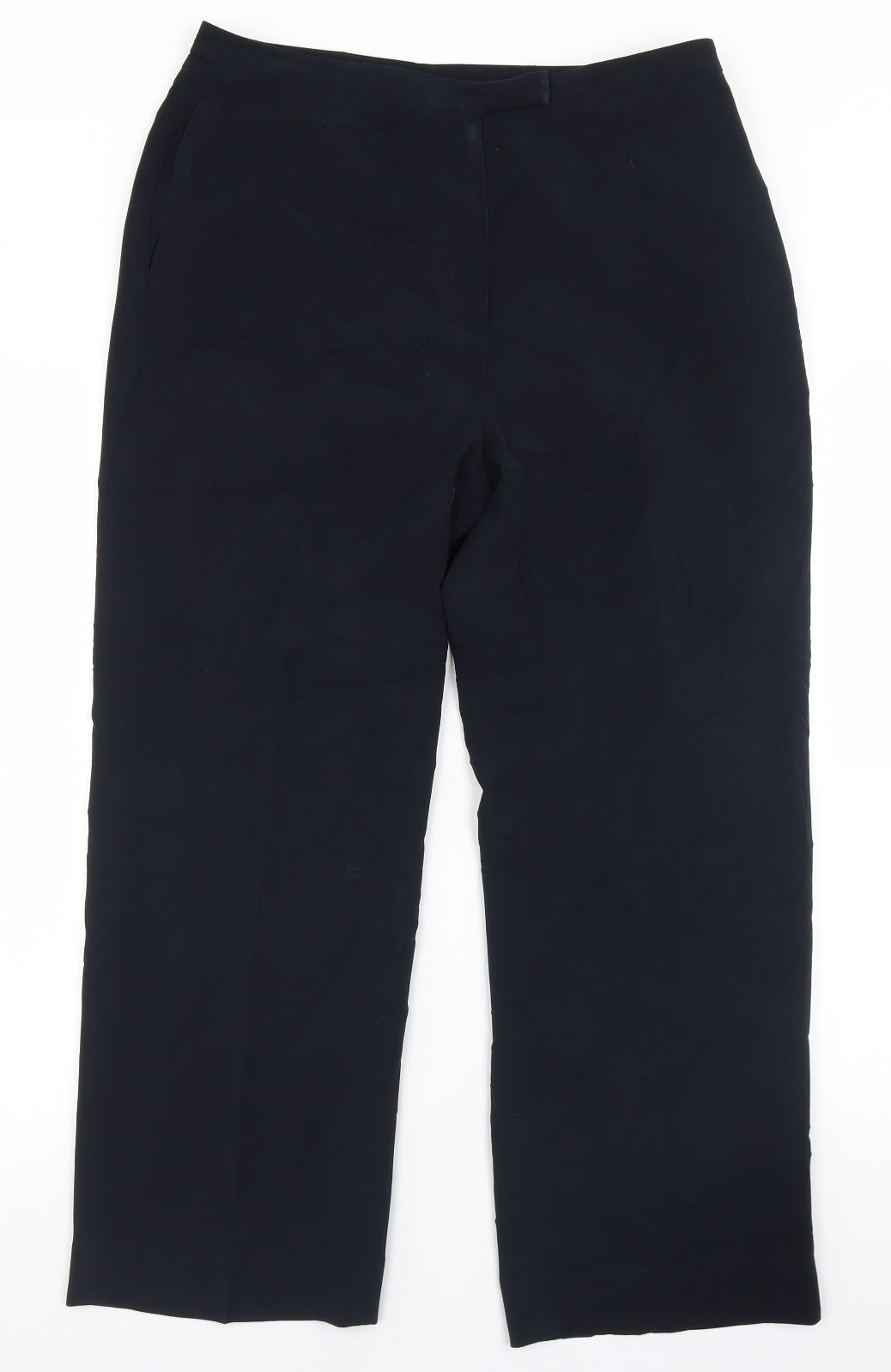 Womens UK Size 12 Preworn Regular Fit Dress Pants Blue Trousers