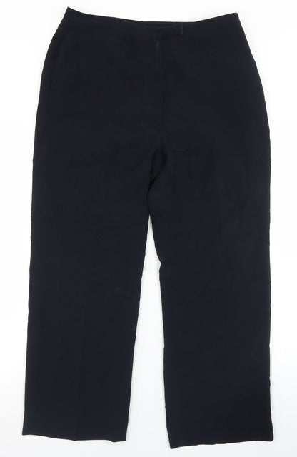 Womens UK Size 12 Preworn Regular Fit Dress Pants Blue Trousers