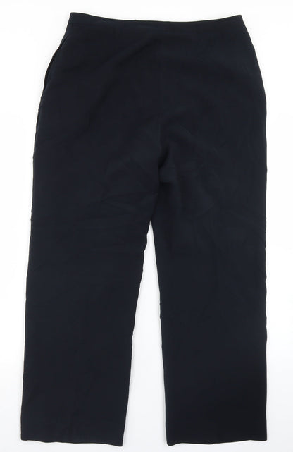 Womens UK Size 12 Preworn Regular Fit Dress Pants Blue Trousers