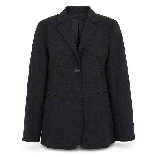 Front view of Zara women’s grey polyester jacket blazer, size UK 12