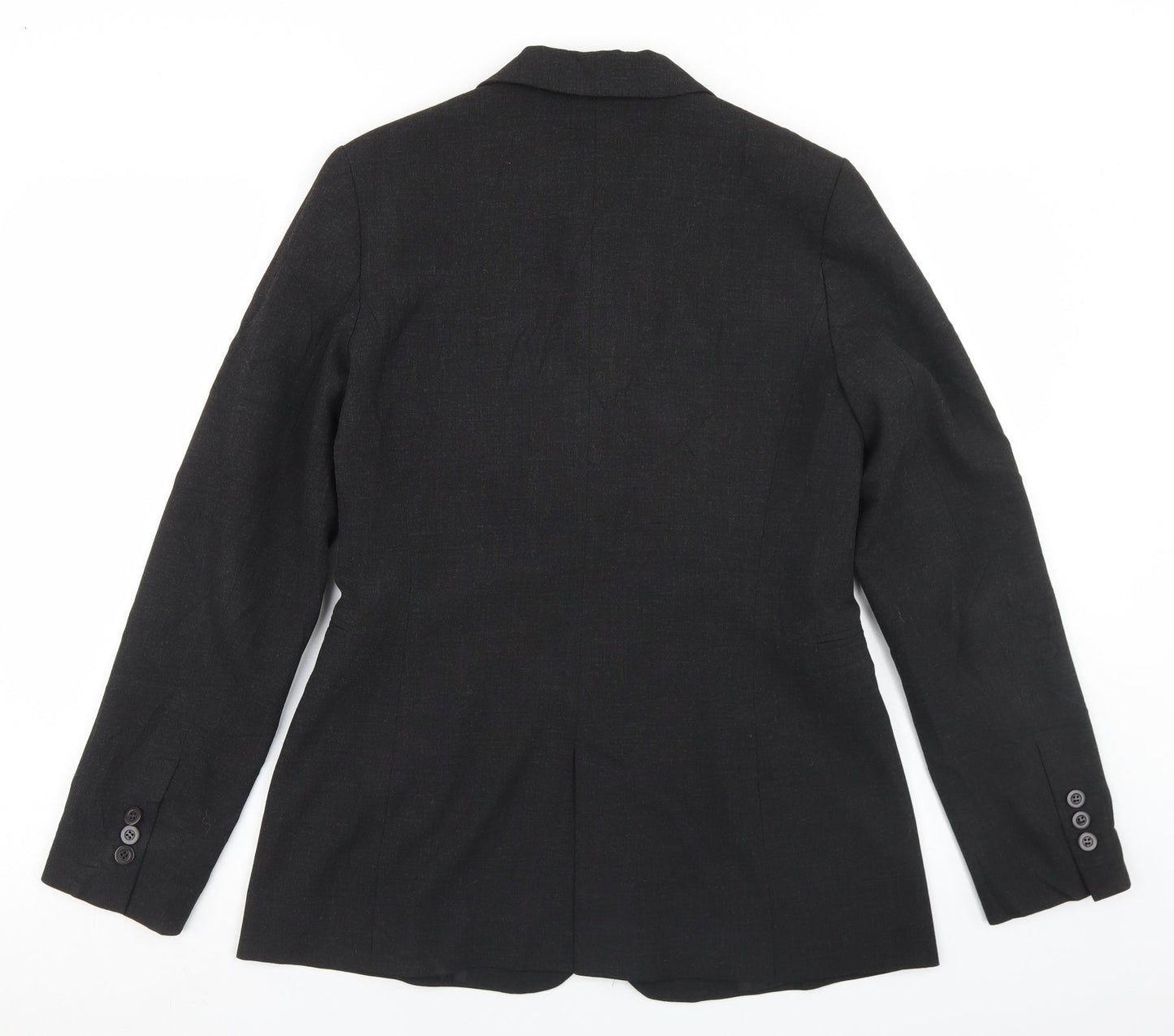 Zara Womens Grey  Polyester Jacket Blazer Size 12