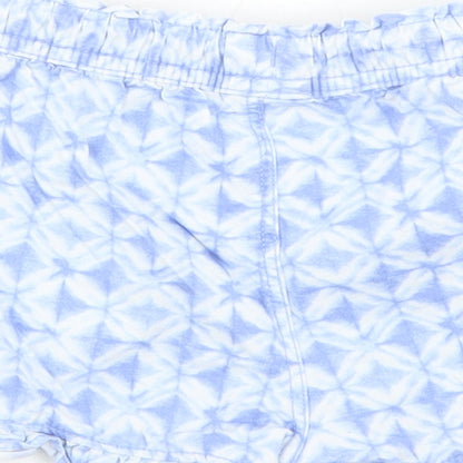 Gap Girls Blue Geometric Cotton Paperbag Shorts Size 5 Years  Regular Drawstring