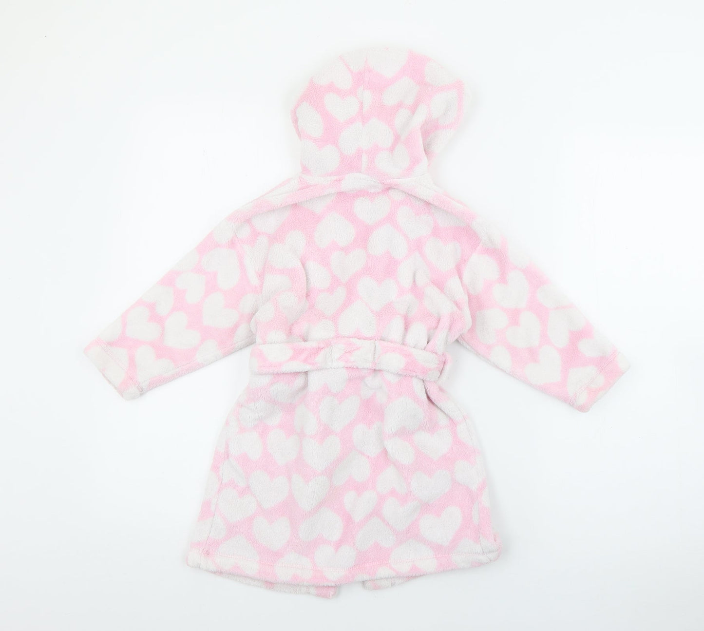 NEXT Girls Pink Geometric Polyester Top Robe Size 2-3 Years  Tie