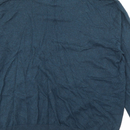 Burton Mens Blue Roll Neck  Polyester Pullover Jumper Size XL