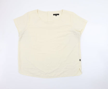 incorporate wear Womens Ivory  Polyester Tunic T-Shirt Size 22 Round Neck