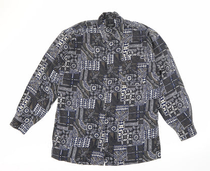 Mens UK Size M Living Green  Button-Up Long Sleeve Casual Shirt