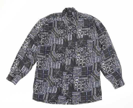 Mens UK Size M Living Green  Button-Up Long Sleeve Casual Shirt