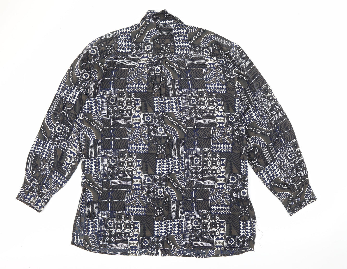 Mens UK Size M Living Green  Button-Up Long Sleeve Casual Shirt