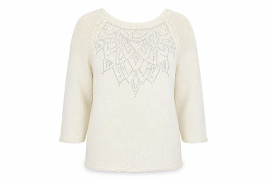 Womens UK Size 16 Roman Ivory Pullover Jumper
