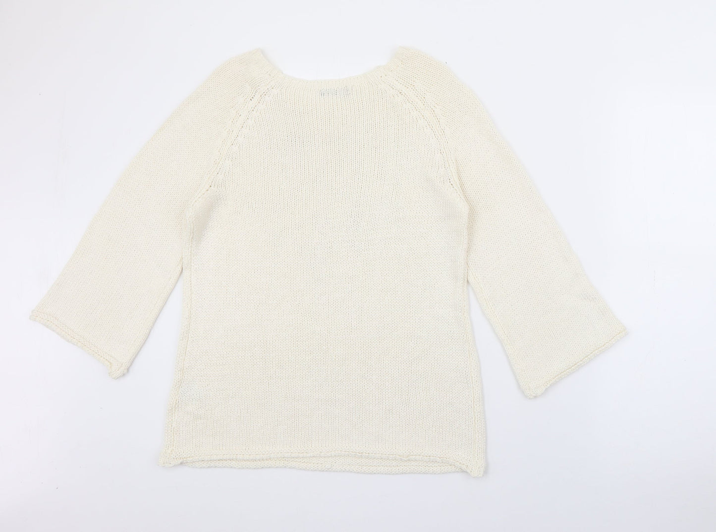 Womens UK Size 16 Roman Ivory Pullover Jumper