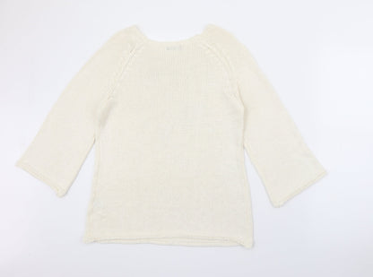 Womens UK Size 16 Roman Ivory Pullover Jumper