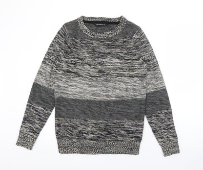 Cedar Wood State Mens Grey Crew Neck  Cotton Pullover Jumper Size XS