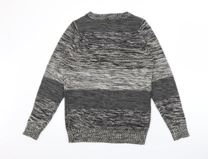 Cedar Wood State Mens Grey Crew Neck  Cotton Pullover Jumper Size XS