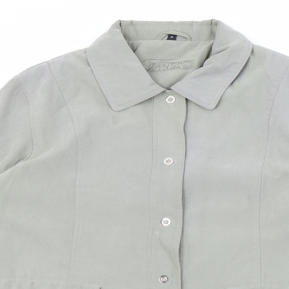 Womens UK Size 18 Finesse Green Jacket