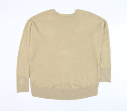 Primark Womens Brown Round Neck  Acrylic Pullover Jumper Size 10