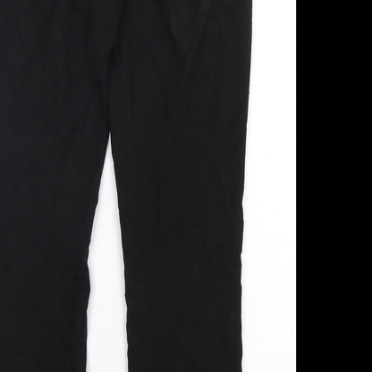 Turtex Womens Black  Polyester Trousers  Size 32 in L30 in Regular Hook & Eye