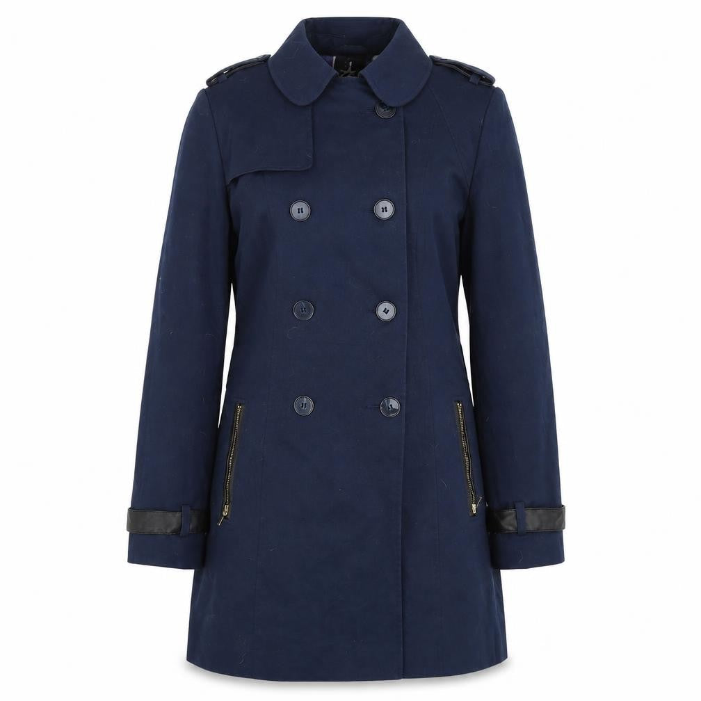 Womens UK Size 10 Atmosphere Blue Overcoat