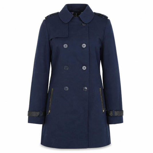 Womens UK Size 10 Atmosphere Blue Overcoat
