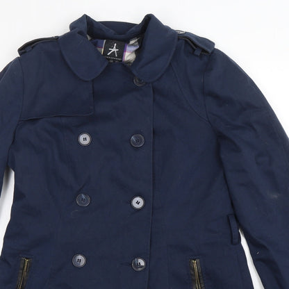 Womens UK Size 10 Atmosphere Blue Overcoat