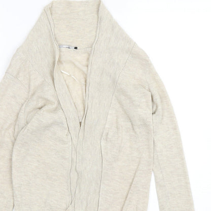George Womens Beige V-Neck  Polyester Cardigan Jumper Size 8