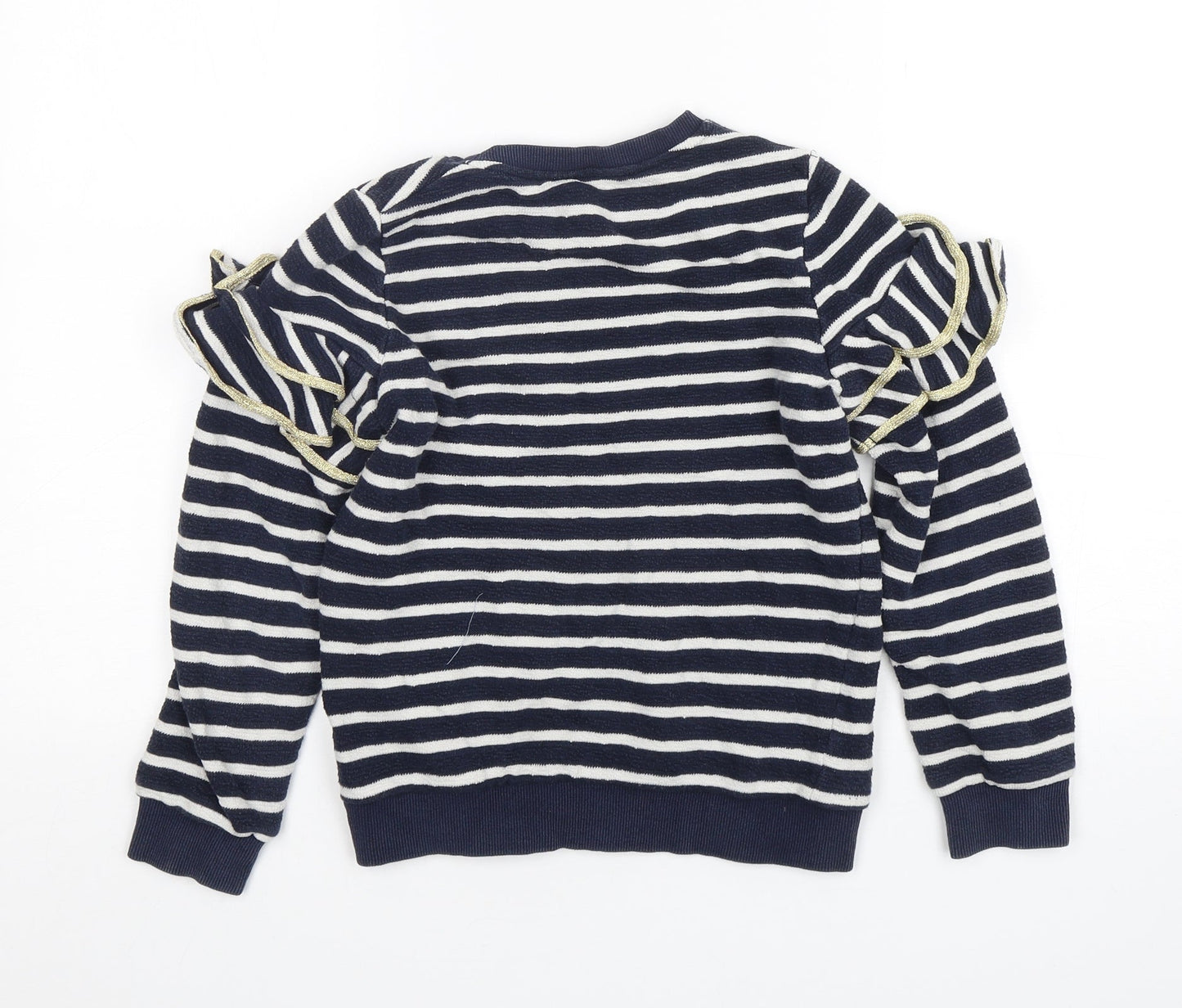 Outside the Lines  Girls Multicoloured Striped Cotton Pullover Sweatshirt Size 9-10 Years  Pullover