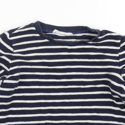 Outside the Lines  Girls Multicoloured Striped Cotton Pullover Sweatshirt Size 9-10 Years  Pullover