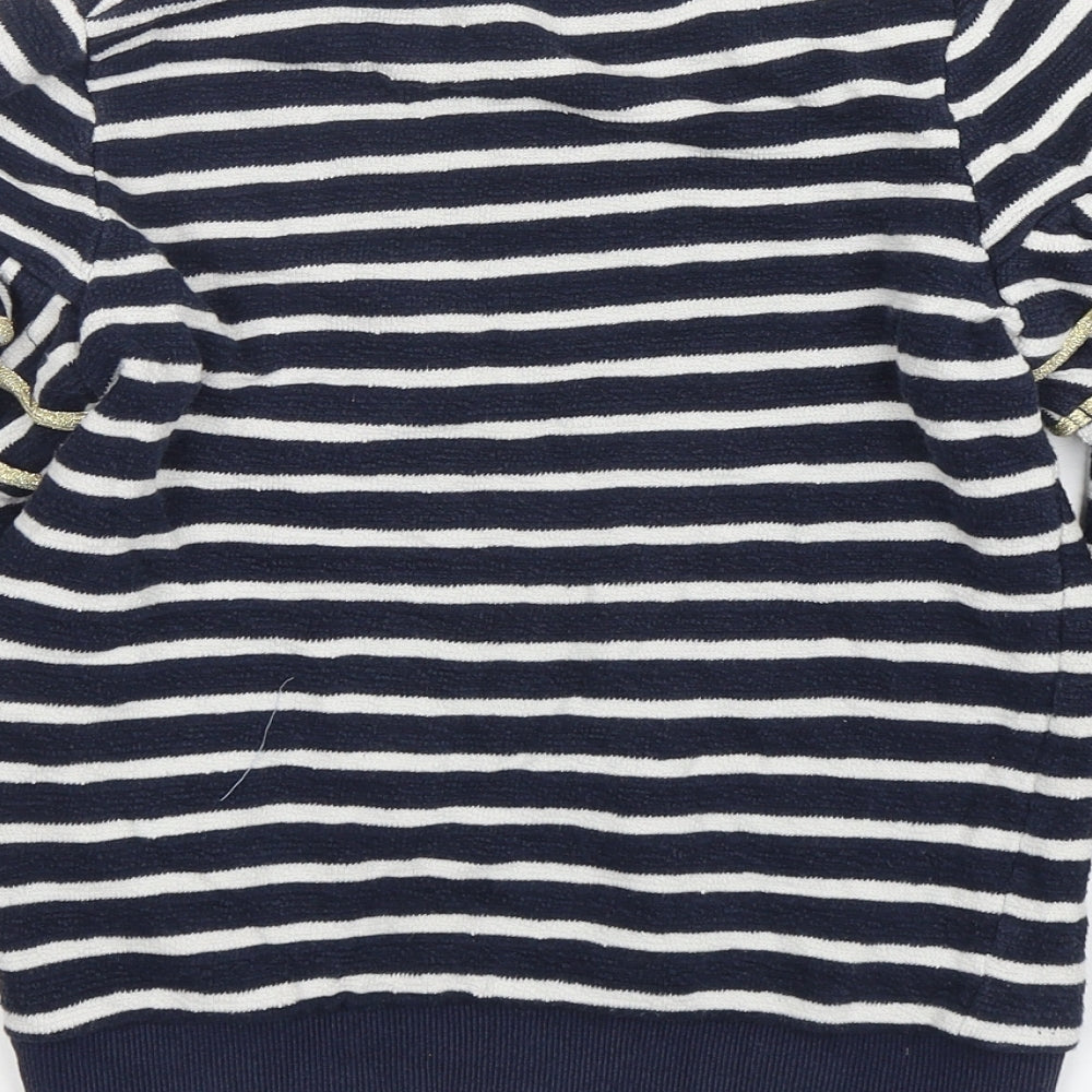 Outside the Lines  Girls Multicoloured Striped Cotton Pullover Sweatshirt Size 9-10 Years  Pullover
