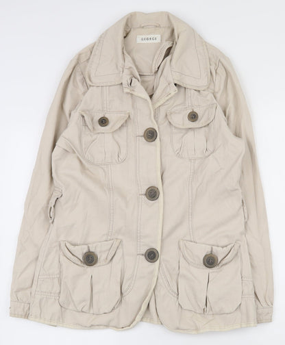 George Womens Beige   Jacket  Size 10  Button