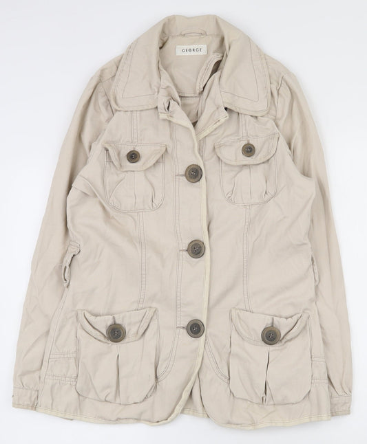 George Womens Beige   Jacket  Size 10  Button