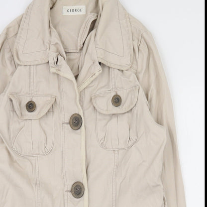 George Womens Beige   Jacket  Size 10  Button