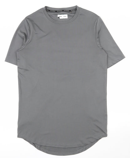 ASOS Mens Grey  Polyester Pullover T-Shirt Size S Round Neck Pullover