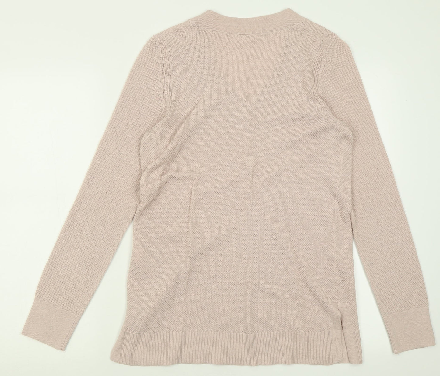 Gap Womens Pink V-Neck  Cotton Pullover Jumper Size M