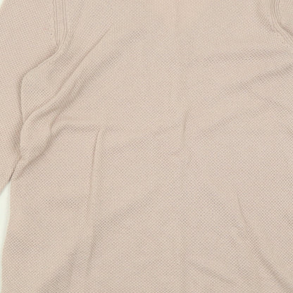 Gap Womens Pink V-Neck  Cotton Pullover Jumper Size M