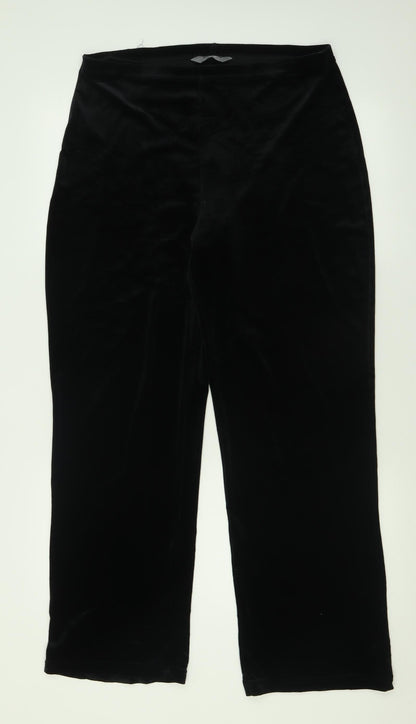 AMARANTO Womens Black  Polyester Trousers  Size 16 L30 in Regular