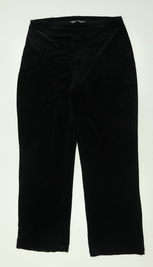 AMARANTO Womens Black  Polyester Trousers  Size 16 L30 in Regular