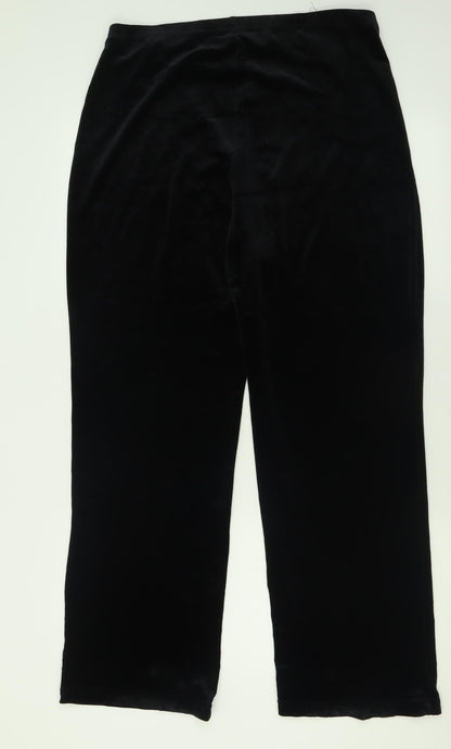 AMARANTO Womens Black  Polyester Trousers  Size 16 L30 in Regular