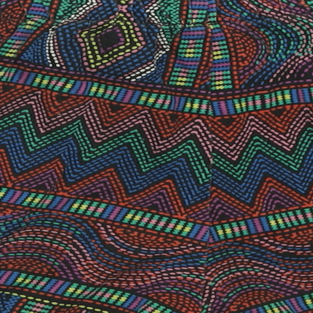 George Womens Multicoloured Geometric Cotton Sweat Shorts Size 14  Regular Tie